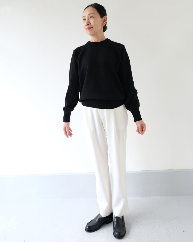 ブラック *パンツ/シガーパンツ(オフ白)