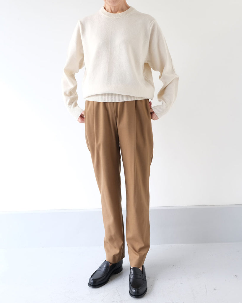 オフ白 *パンツ/スティックイージーパンツ(キャメル)