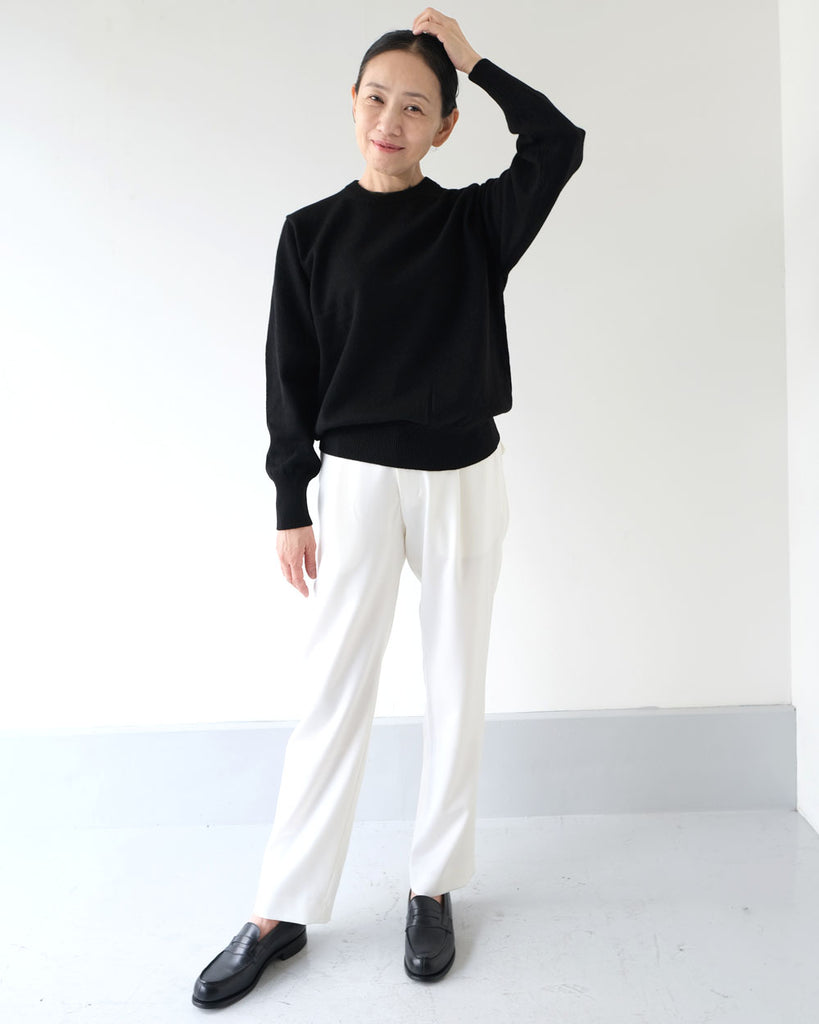 ブラック *パンツ/シガーパンツ(オフ白)