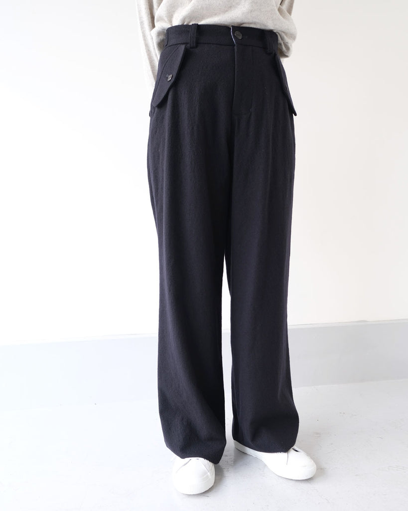Caroleワイドパンツ(ウール縮絨)