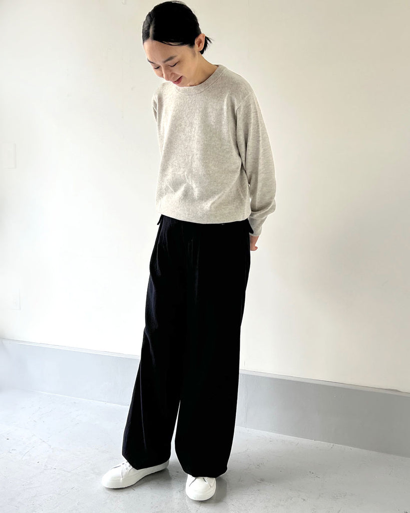 Caroleワイドパンツ(ウール縮絨)