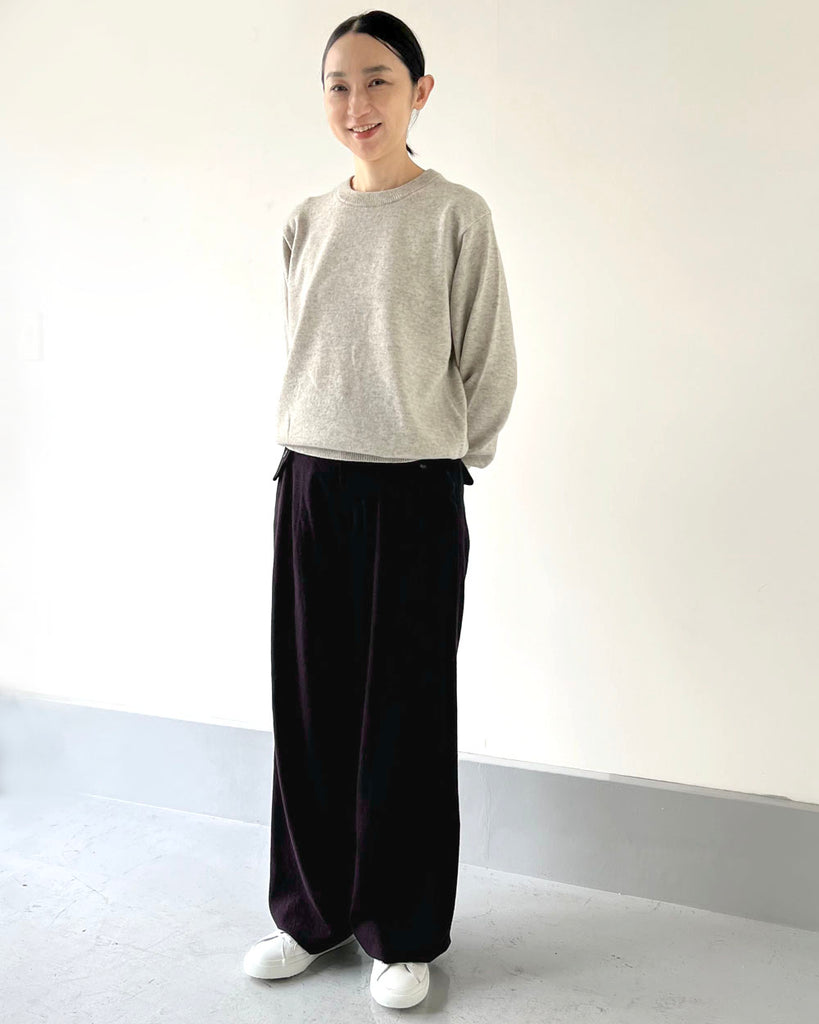 Caroleワイドパンツ(ウール縮絨)
