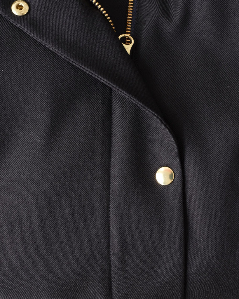 ネイビー(ドット釦、ファスナー)