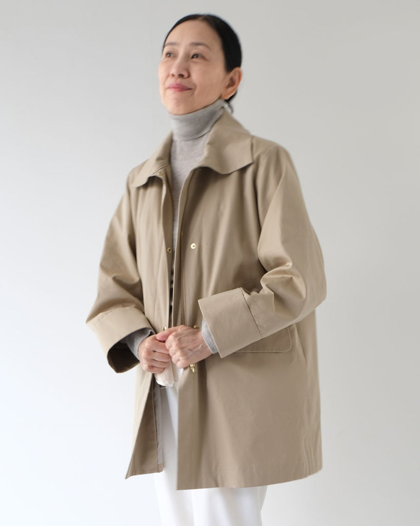 ベージュ *ニット/カシミアシルクタートル(グレイ)