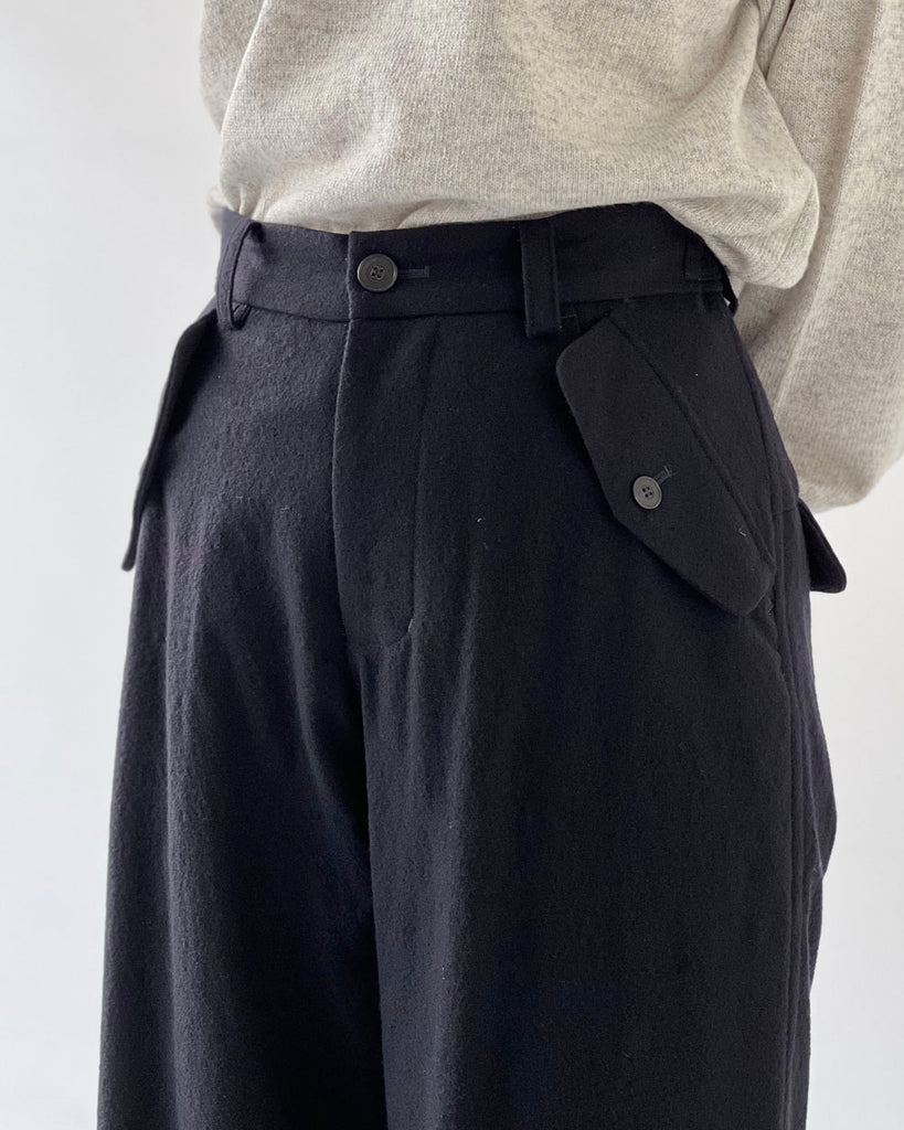 Caroleワイドパンツ(ウール縮絨)