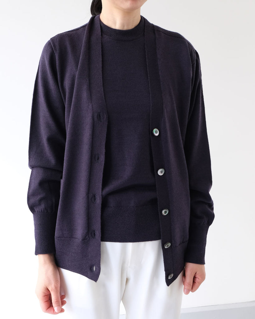 ネイビー *インナー/ウールカシミアクルーネック(ネイビー)