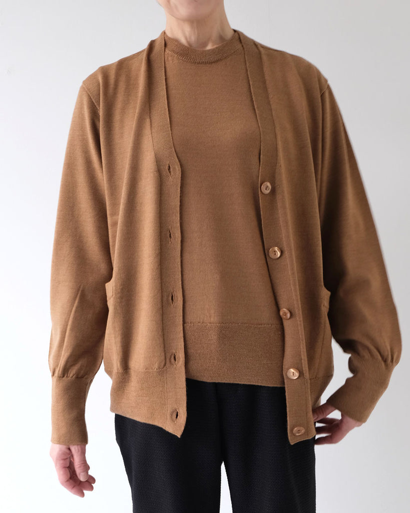 キャメル *インナー/ウールカシミアクルーネック(キャメル)