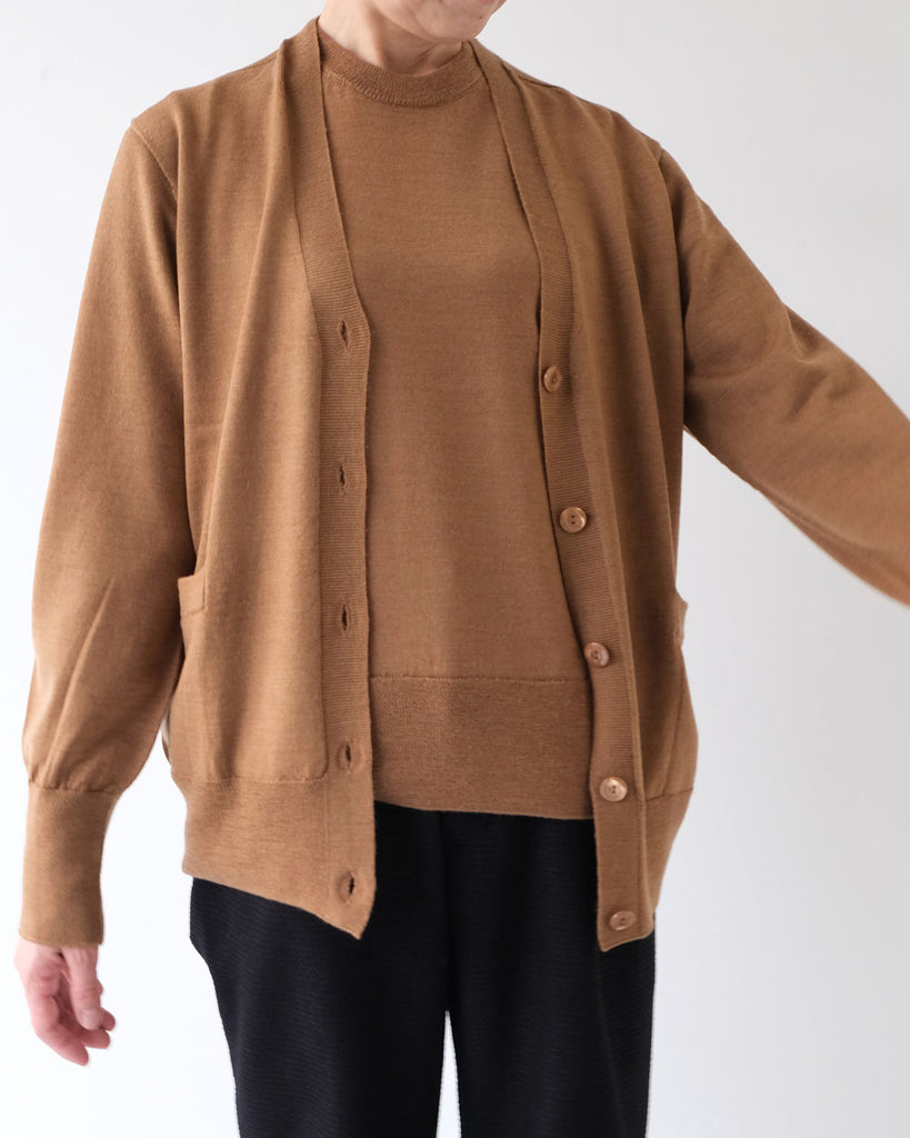 キャメル *インナー/ウールカシミアクルーネック(キャメル)