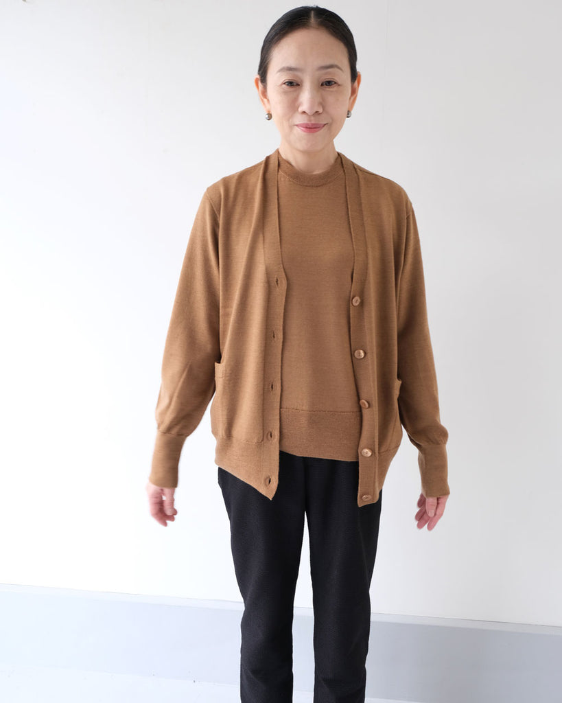 キャメル *インナー/ウールカシミアクルーネック(キャメル)