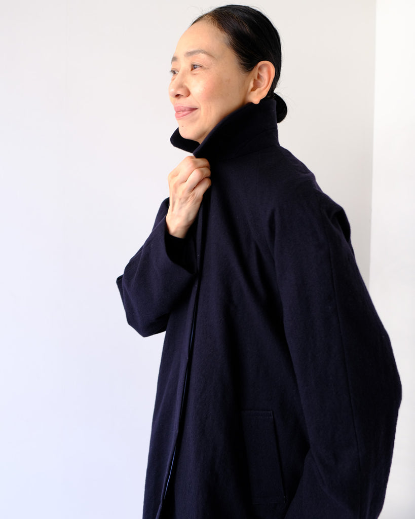 ネイビー(ウール縮絨)