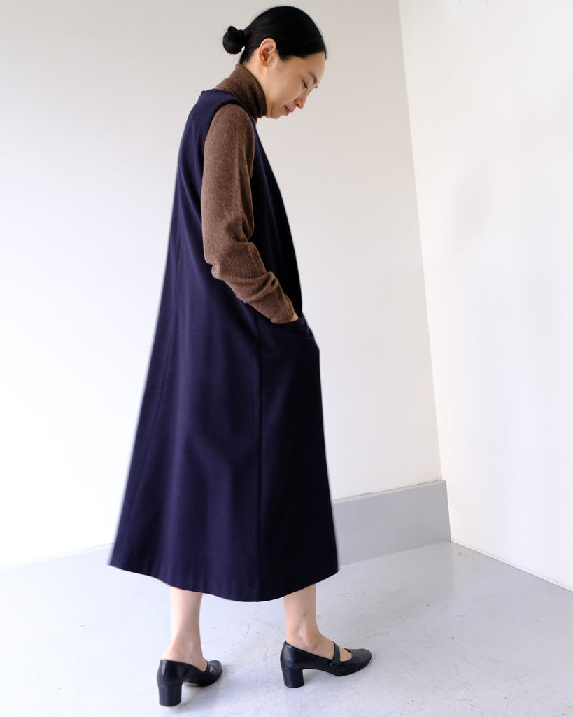 ネイビー(ウールコットンスウェード)