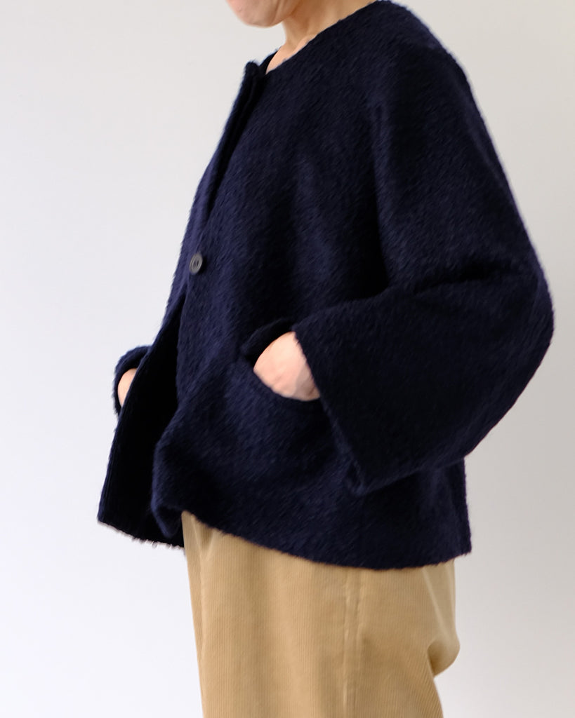 モヘアループグログラン(ネイビー)