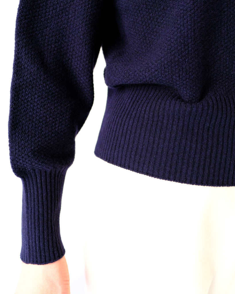 ネイビー /袖口リブ、裾リブ