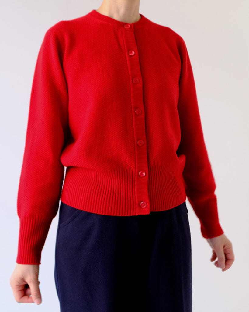 赤 *ボトムス/Martheウールパンツ(ネイビー )