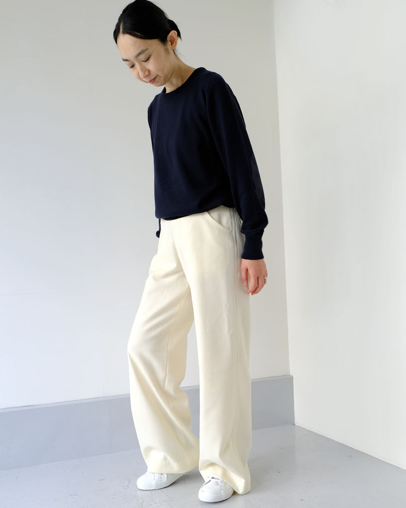 ネイビー *ボトムス/Martheパンツ(ウールオフホワイト)