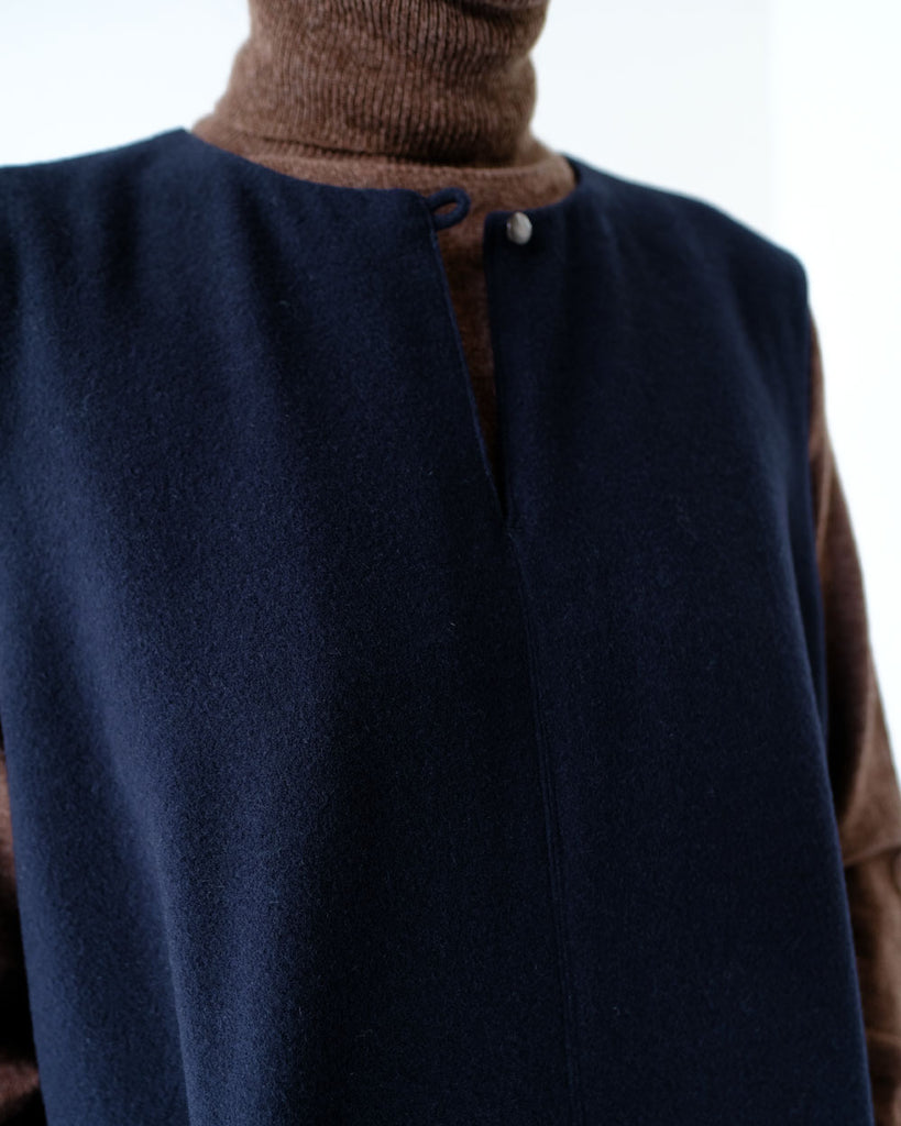 ネイビー(ウールコットンスウェード)