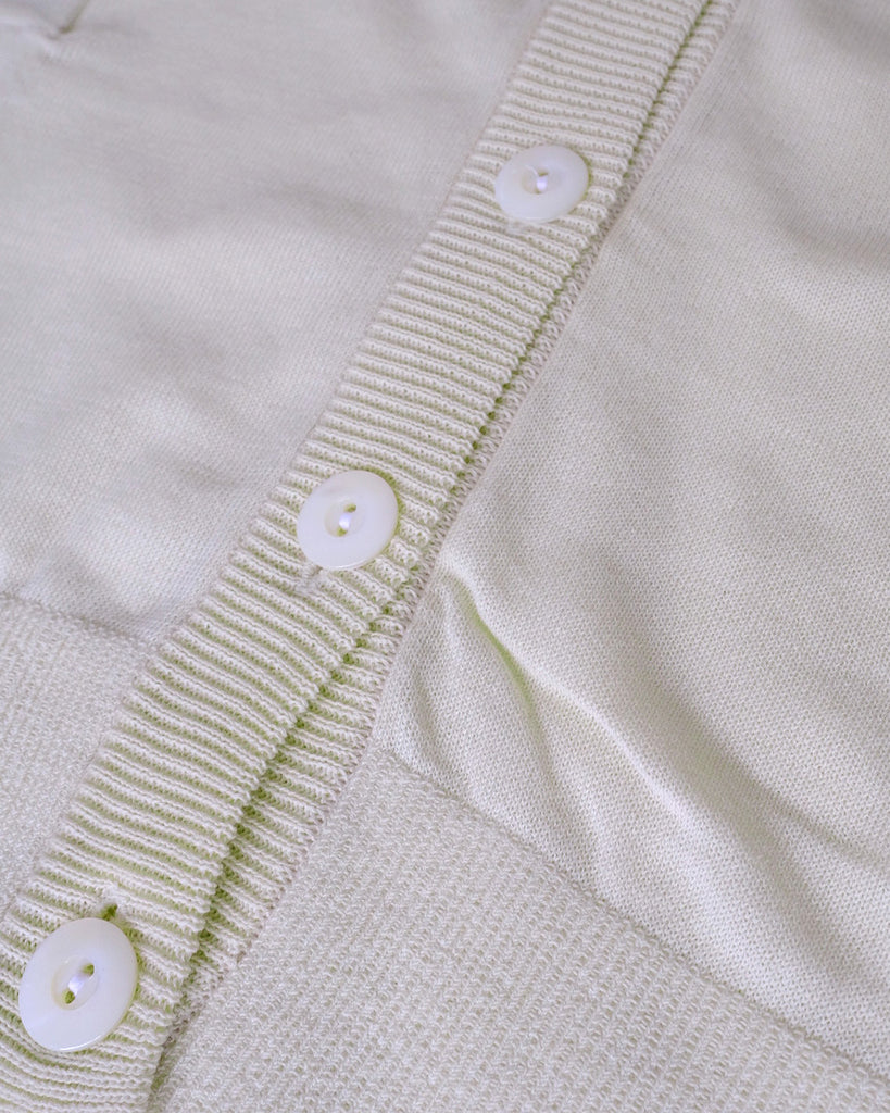 ライム 釦は貝釦(高瀬色)