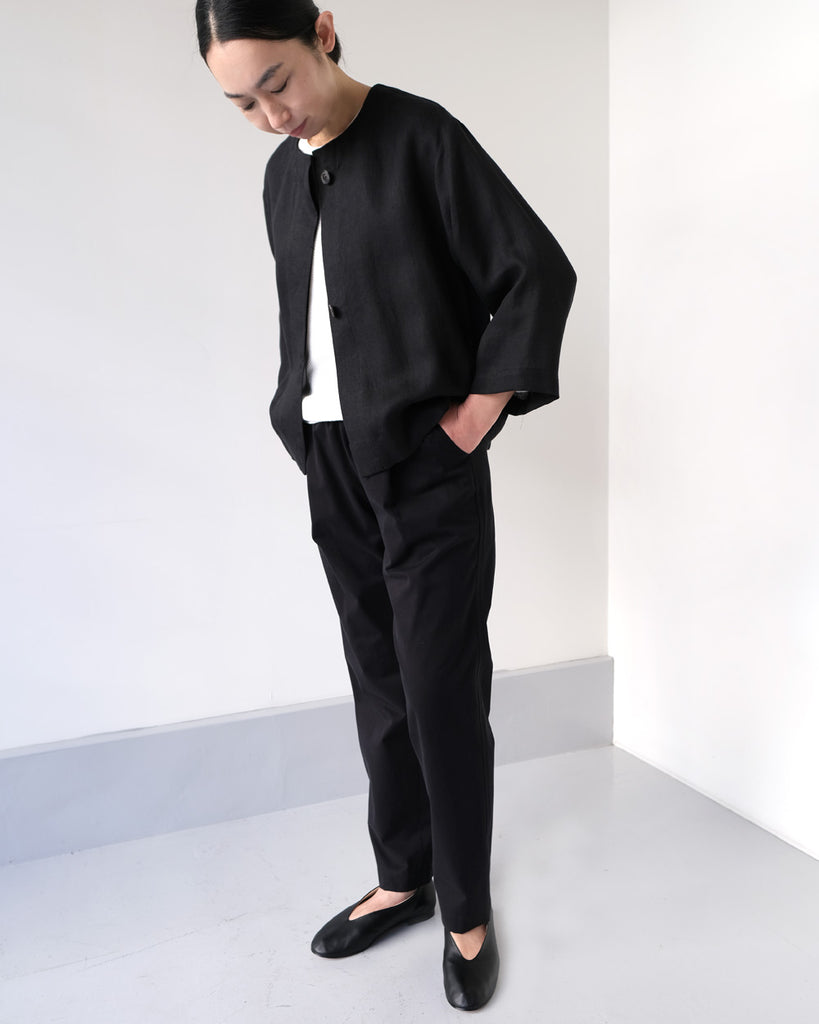 Black(リネン) *ボトムズ/スティックパンツ(黒)