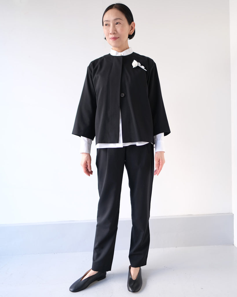 ブラック(ウールポリ・ウオッシャブル) *ボトムス/スティックイージーパンツ(同素材)