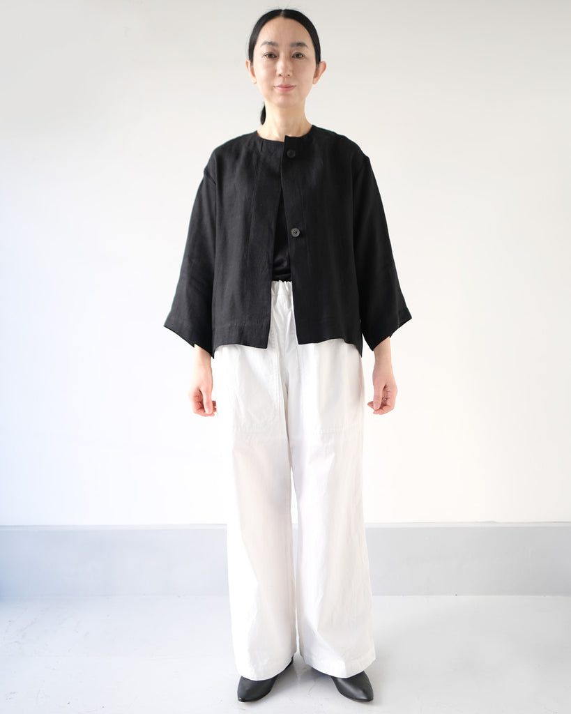 Black(リネン) *ボトムズ/イージーベイカーパンツ(白)