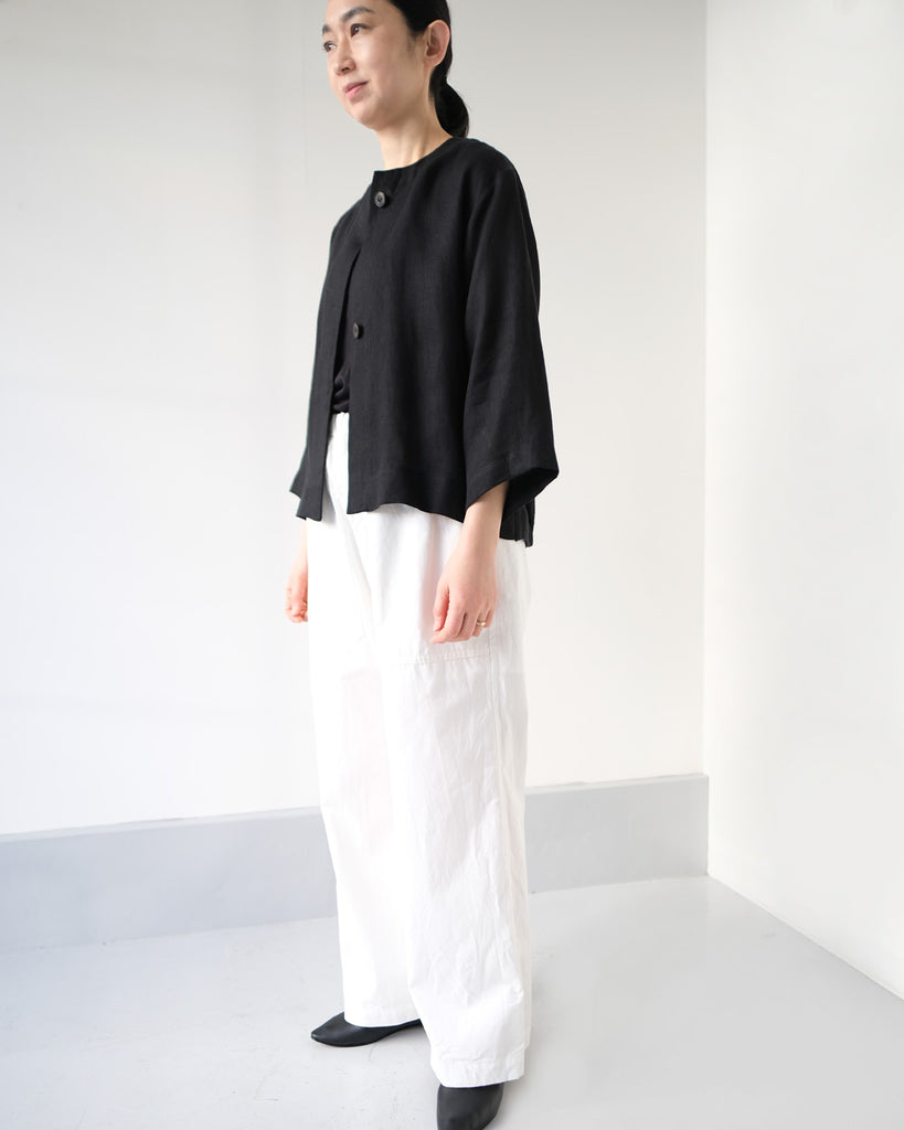 Black(リネン) *ボトムズ/イージーベイカーパンツ(白)