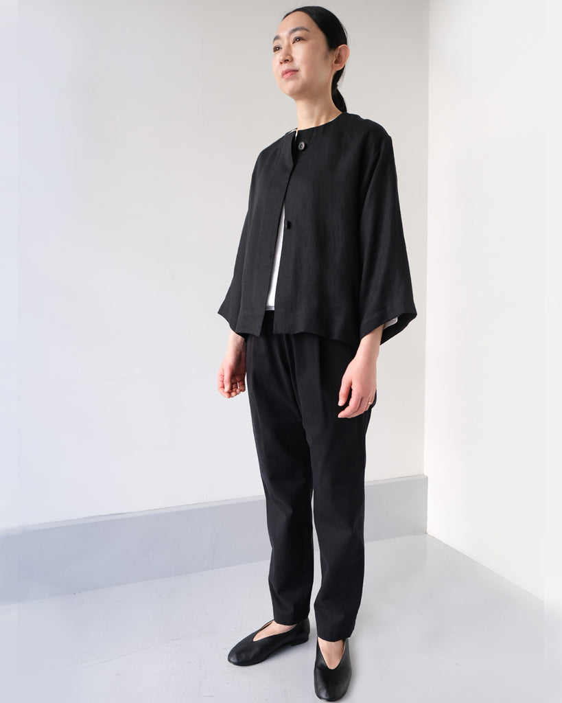 Black(リネン) *ボトムズ/スティックパンツ(黒)