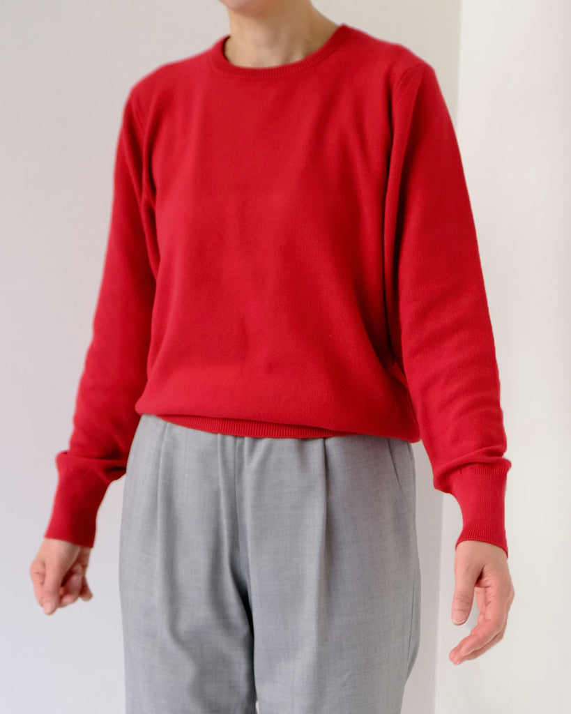 赤 *ボトムス/スティックイージーパンツ(グレイ)