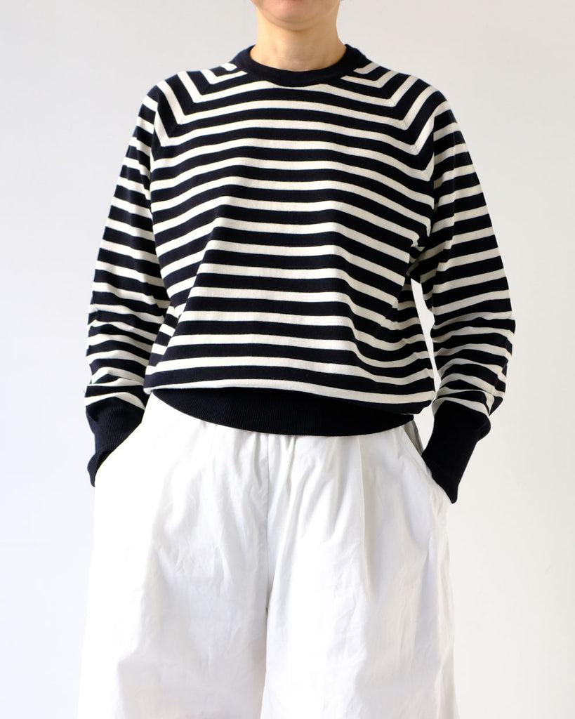 ブラック×オフボーダー/ボトムス:新チューブパンツ(白)