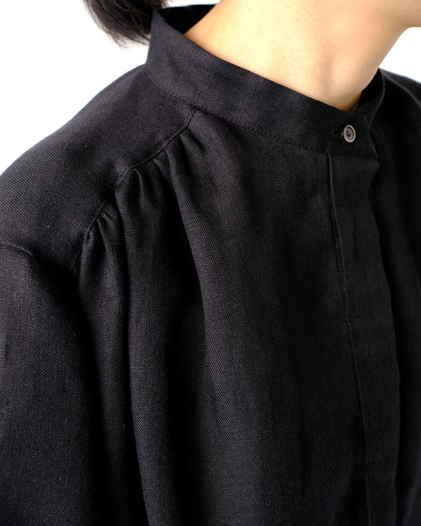 ブラック(リネンツイル)*肩ギャザー