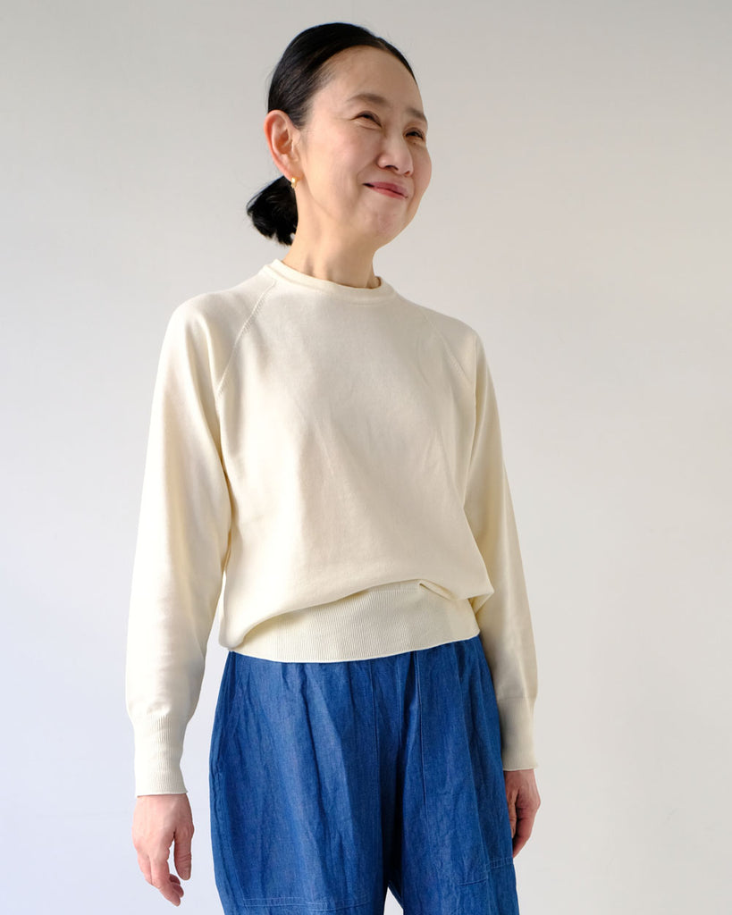 オフホワイト(無地)/ボトムス:イージーベイカーパンツ(ダンガリー)