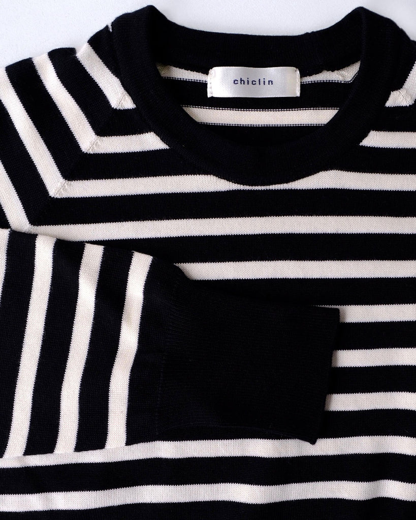 ブラック×オフボーダー(リブカラー/ブラック)