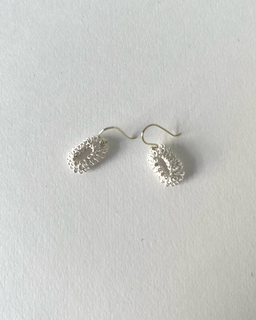 atelier ess COIL ピアス rectangle silver rectangle