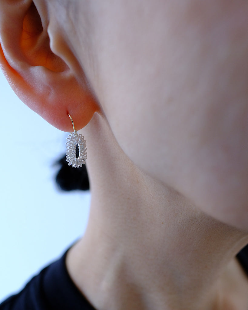 atelier ess COIL ピアス rectangle silver rectangle