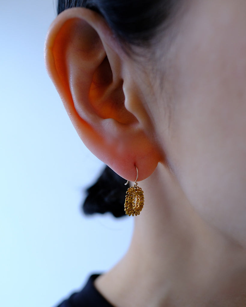atelier ess COIL ピアス rectangle antique gold