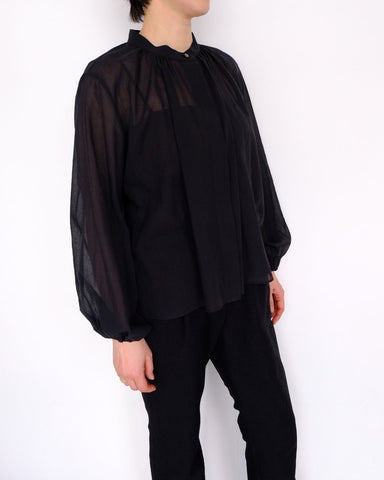 ブラック（コットンシフォン無地）　 *ボトムス／ハーフイージーペンシルパンツ（バスケットクロス）