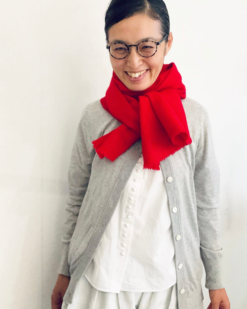 中島寛子 カシミアストール 平織