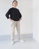 Beige/ Tops(鹿の子８分袖ニット、黒）